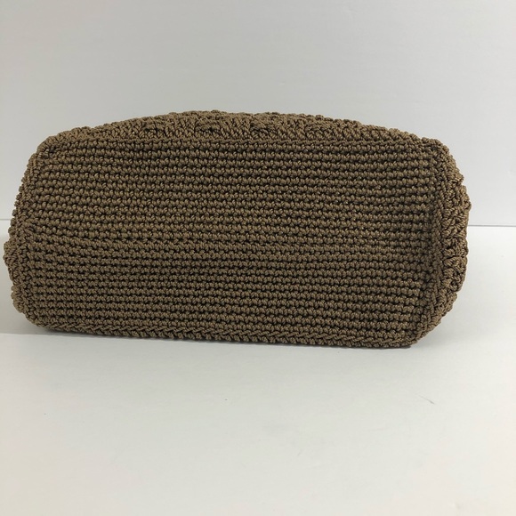 Lina Shoulder Bag Womens Knitted Crochet One Strap Gold Tone Hardware - Picture 7 of 12